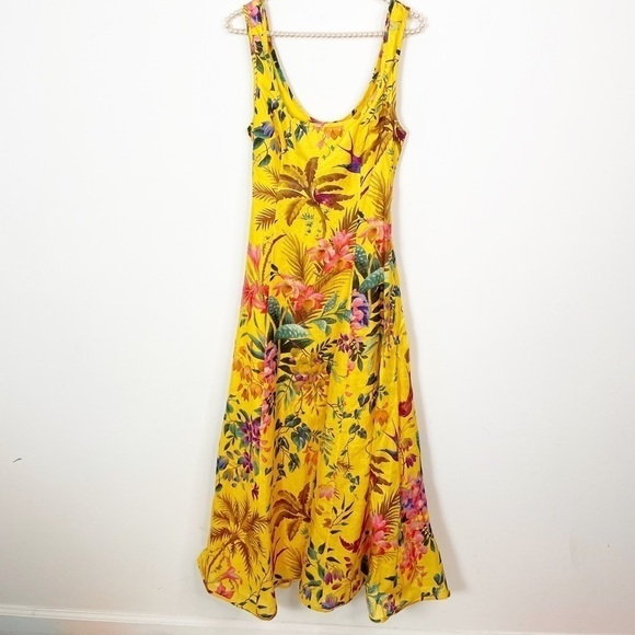 Zimmerman Tropicana Linen Midi Dress - Picture 3 of 5